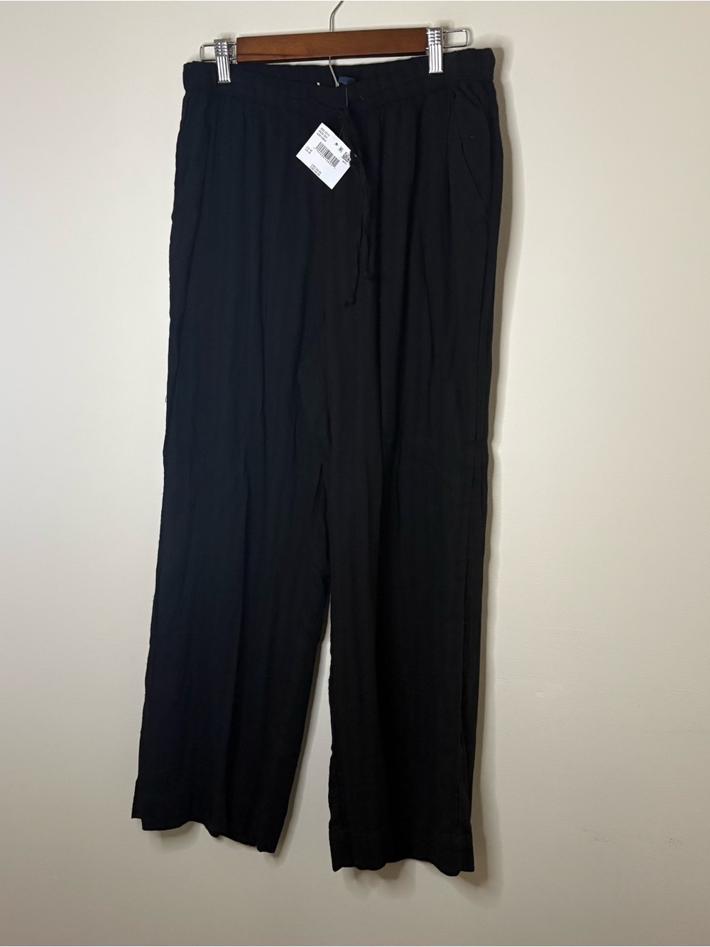 American Eagle Women’s Black Wide Leg Baggy Pants Lounge Boho Goth